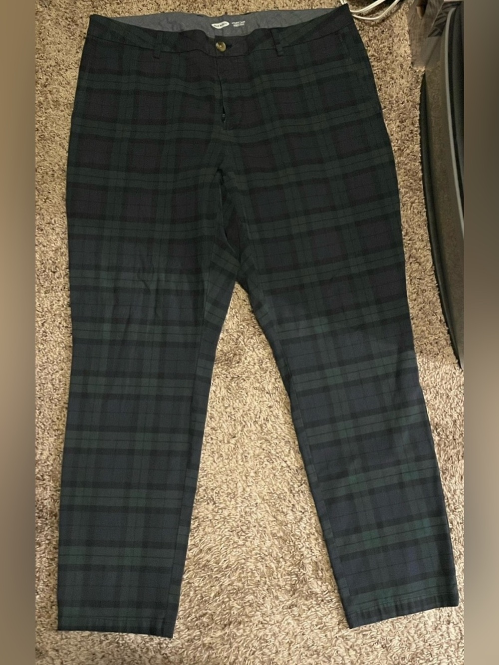 Men’s Old Navy Ultimate Flex Athletic Plaid Chinos 38 x 30